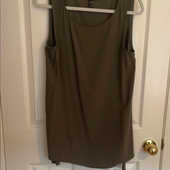 Eileen Fisher Green Tank Top with Scoop Neckline - Picture 2 of 5